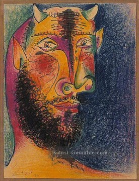  ist - Tete minotaure 1958 kubist Pablo Picasso
